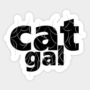 Cat Girl White Hair Sticker